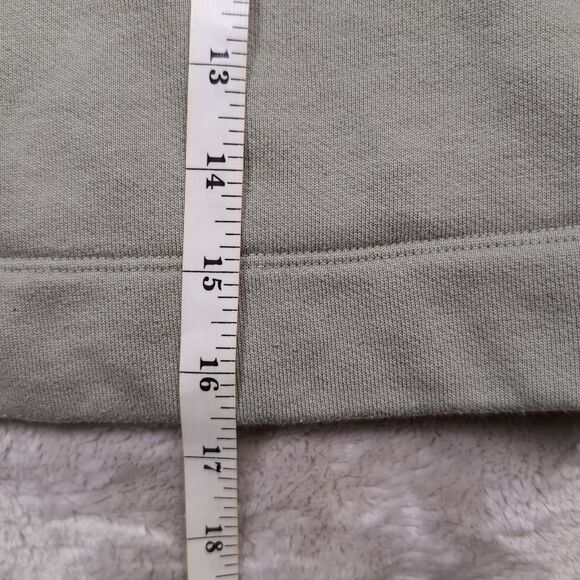 ALO Yoga Bae Hoodie Womens Large Green Sweater Cropped Boxy Athleisure Oversized - Picture 4 of 10